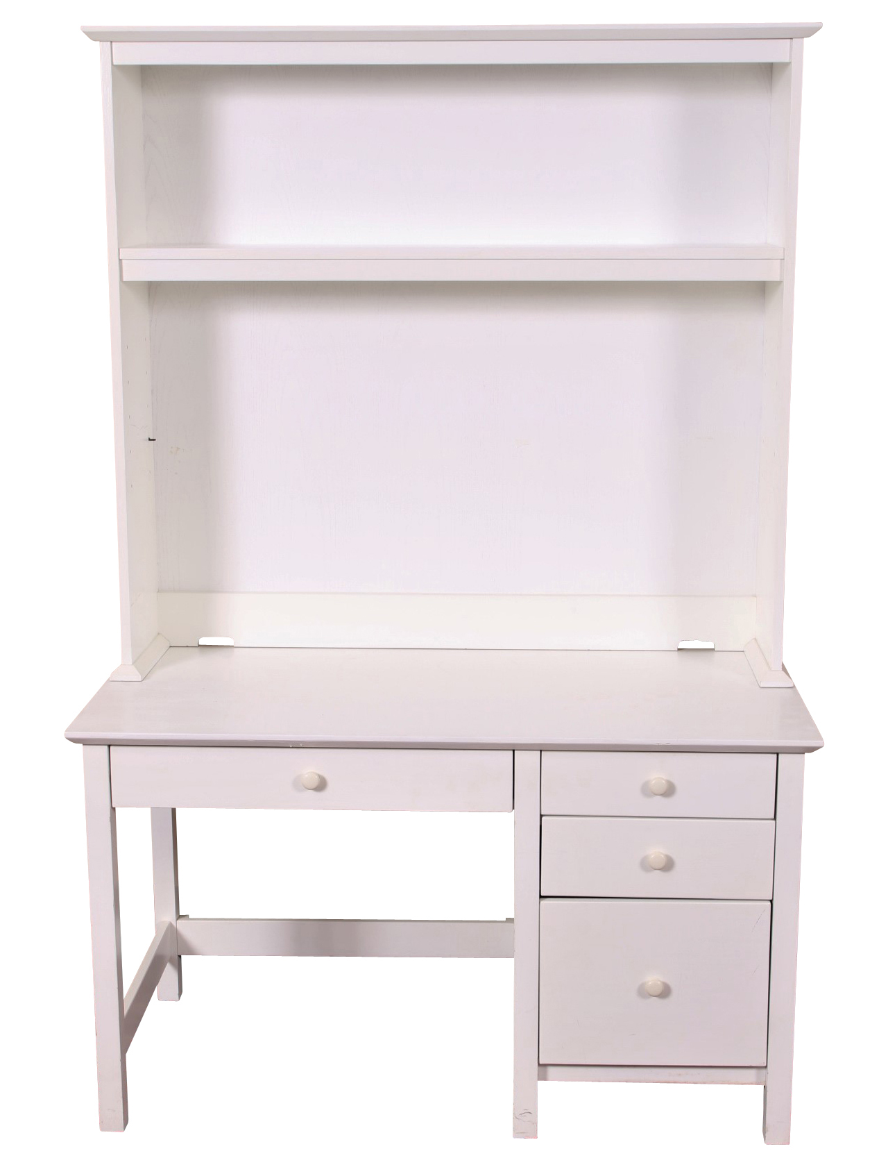 Vermont Tubbs White Desk With 2 Shelf Hutch 2nd Shelf Not Shown