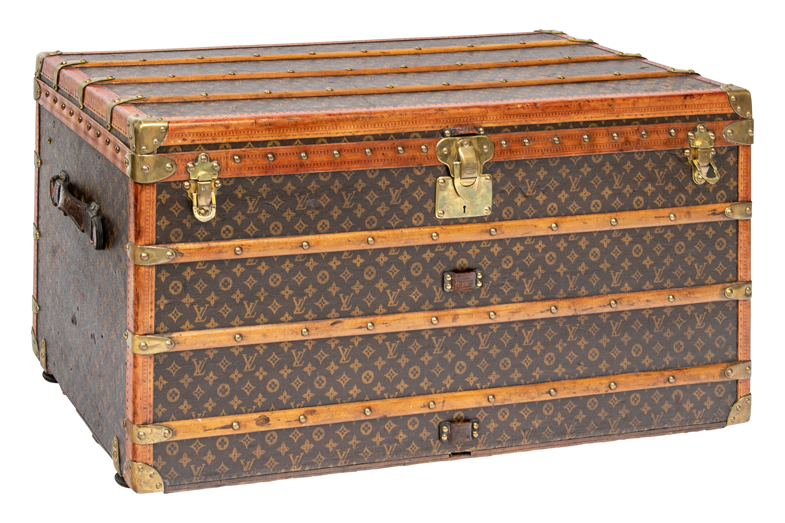 Antique Trunk in Damier Canvas from Louis Vuitton, 1900 for sale at Pamono