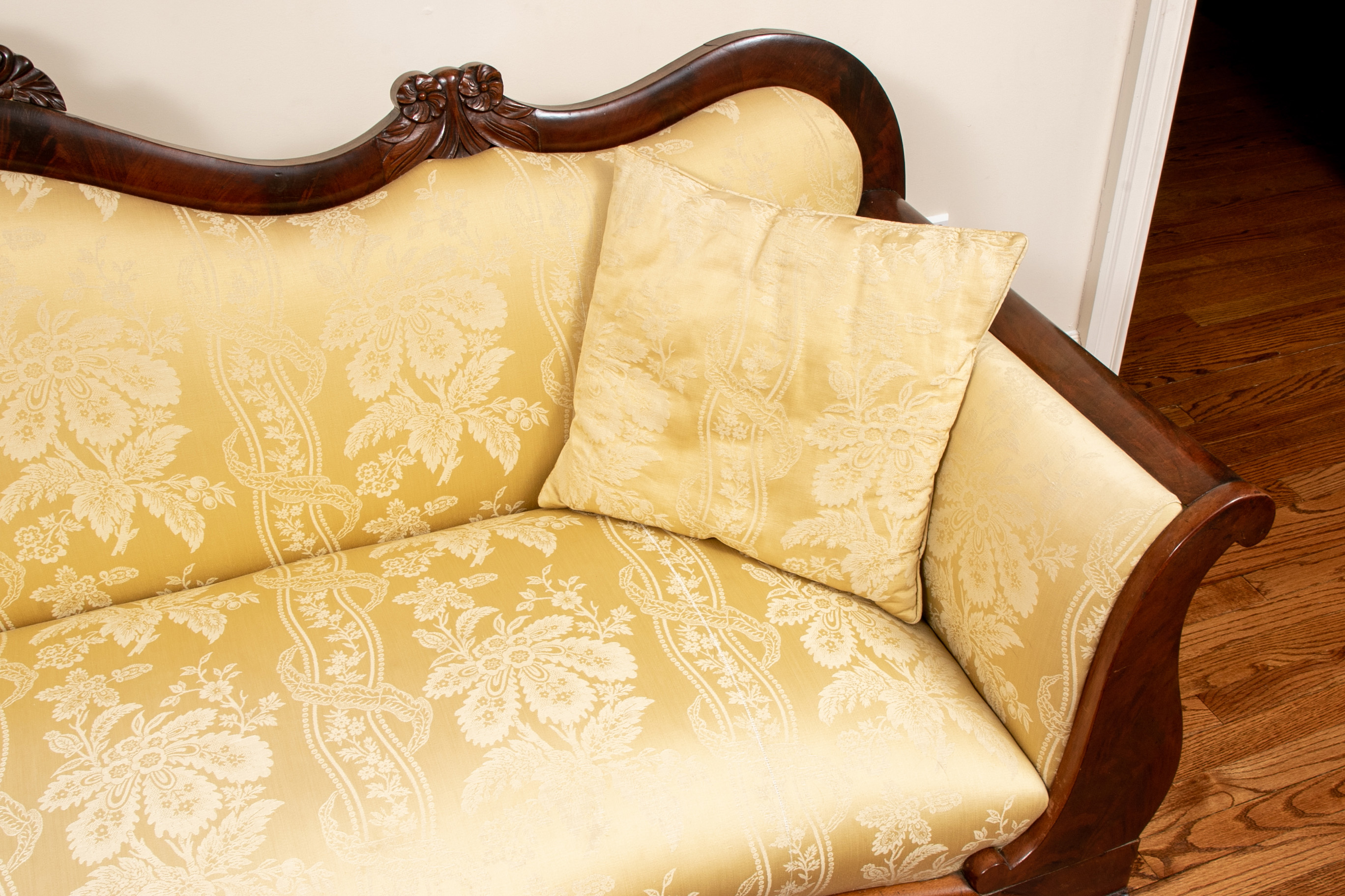 American Empire Style Sofa In Silk Upholstery #80337 ...