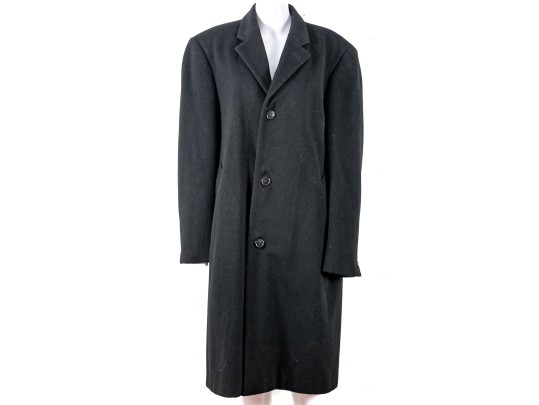 Ciro Citterio Classic Black Cashmere Blend Trench Coat 299060