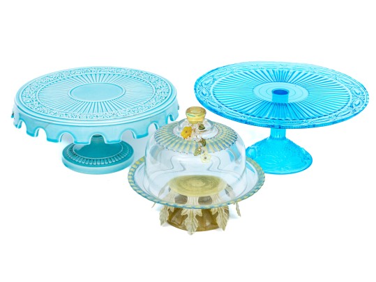 Collection Of Three Cake Plates