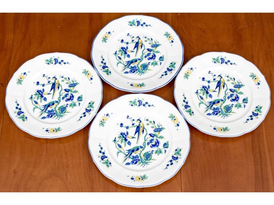 Set Of Four Villeroy & Boch Phonix Blau Malva Lunch Plates