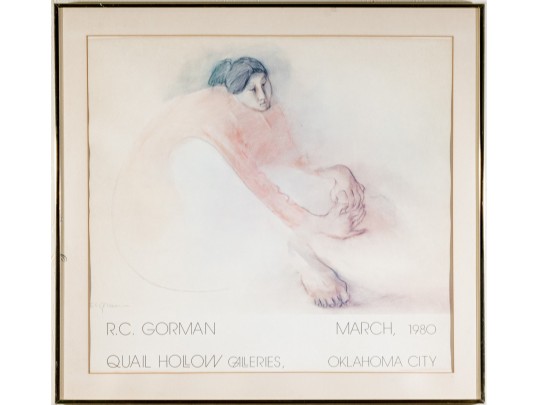 1980 Signed R.C. Gorman Poster Quail Hollow Galleries