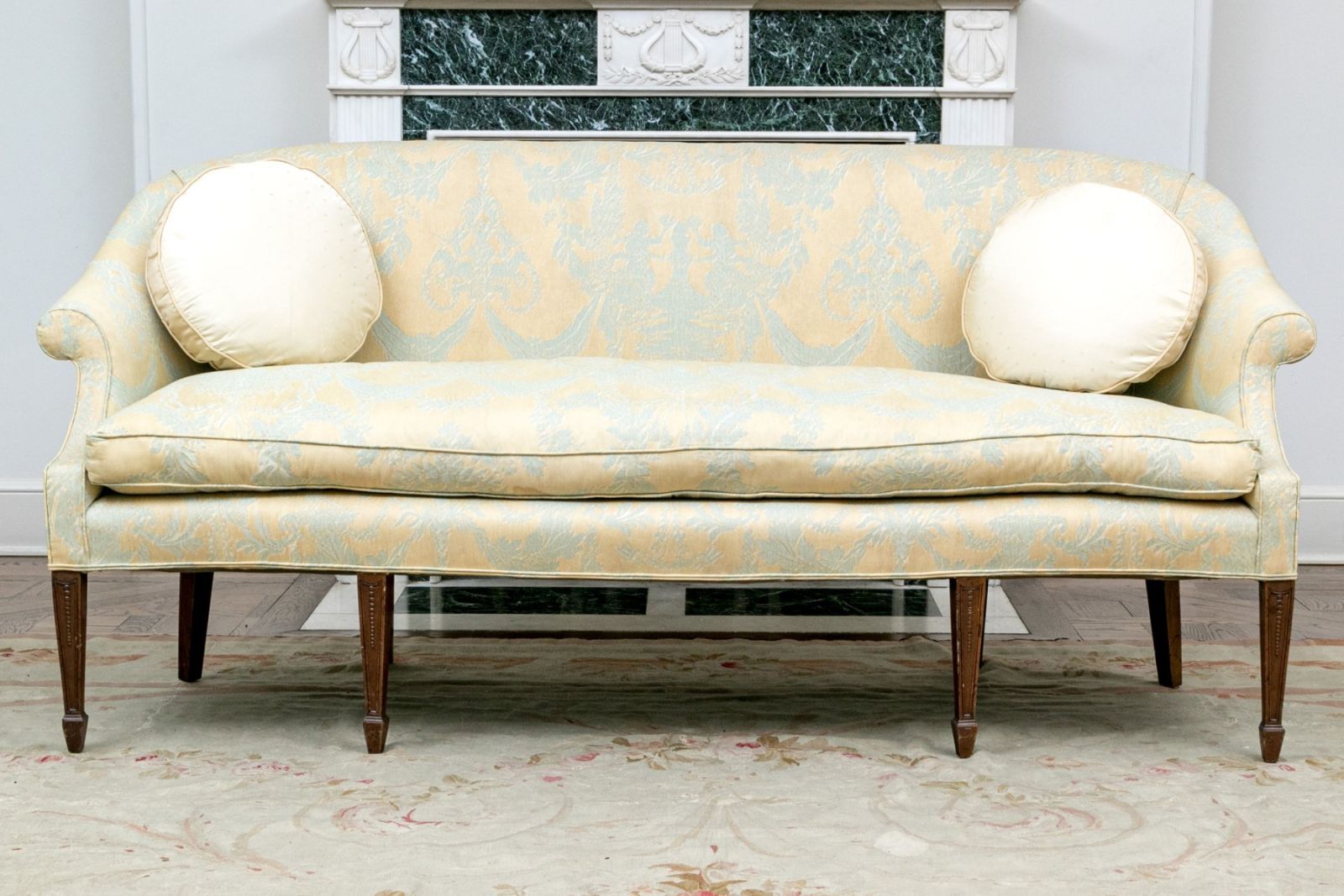 VINTAGE FEDERAL STYLE UPHOLSTERED SOFA