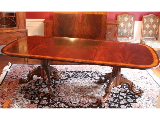 Stunning 11 1 2 Drexel Heritage Double Pedestal Dining Table From Lillian August Retail 6600 13678 Black Rock Galleries