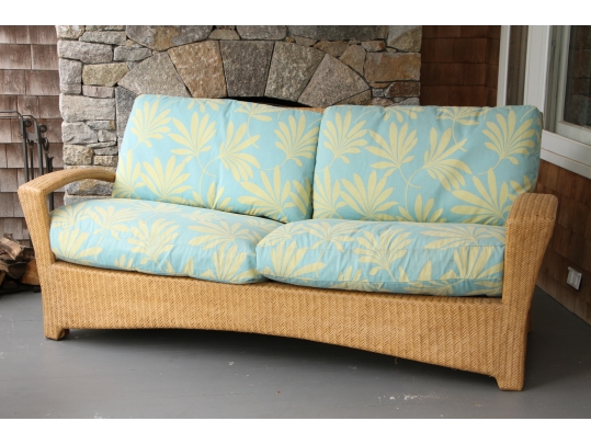 Eddie Bauer For Lane Wicker Sofa With Cushions #50343 ...