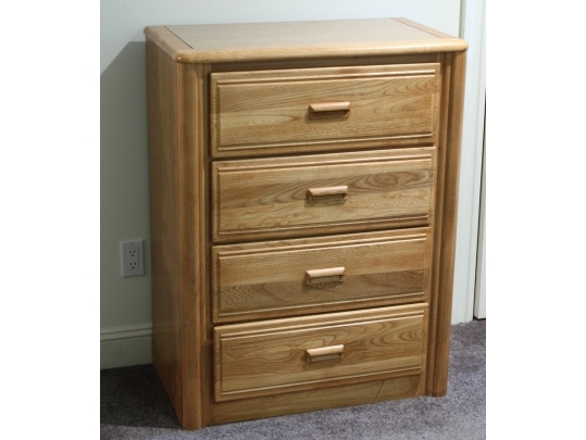 Oak Four Drawer Dresser With Laminate Top From Lea The